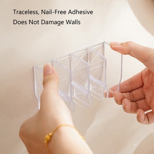 Plastic Skincare Display Rack Wall Mountable No Tools Needed Multi Section - Picture 5 of 8