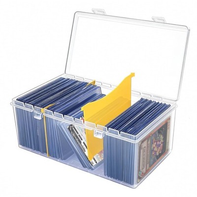 500 Card Trading Card Storage Box with 2 Dividers Plastic Bulk Display Case  NEW