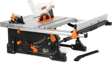 WEN TT0811 11-Amp 8.25-Inch Compact Benchtop Jobsite Table Saw, Black 