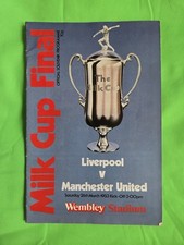 1983 Milk Cup Final Programme Liverpool v Manchester United Original VGC Wembley