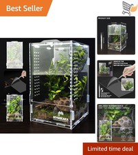 Acrylic Reptile Terrarium Small Insect Bug Enclosure for Small Pets