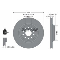 Textar 92140703 Bremsscheibe Hinterachse FüR Seat Skoda VW Audi (Faw) Vw (Faw)