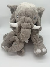 IKEA Baby Elephant & Mother Leddjer Plush Stuffed Animal Retired Realistic Toy