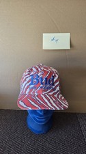 Vintage Budweiser Bud King Of Beers Red Zebra Snapback Cap Hat Made In USA
