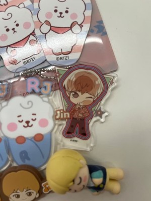 BTS BT21 TinyTAN JIN RJ Plush Keychain & Collectible Japan