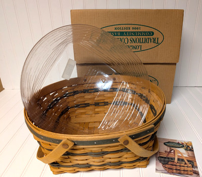 NIB 1996 Longaberger Traditions Collection Community Basket w