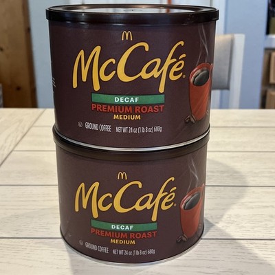 2 McCafe Decaf Premium Roast Medium 24 oz Ground Coffee Decaffeinated (2 Cans)