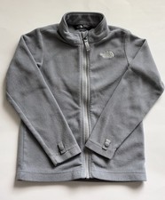 The North Face Fleece Full Zip Jacket Boy Girl Sz 6 Gray Outdoors Sports Hiking