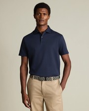 Charles Tyrwhitt Performance Texture Polo   Navy - New- Free SHIPPING 