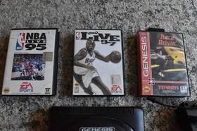 Sega Genesis Console Model 2 With Games And Controllers No A/V Cord - TESTED