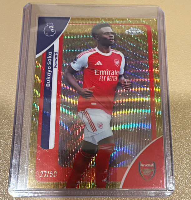 2025-26 Topps Chrome Premier League Bukayo Saka Arsenal /50 Gold