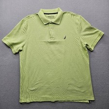 Nautica Men's Size XL Light Green Short Sleeve Polo Shirt Classic Fit