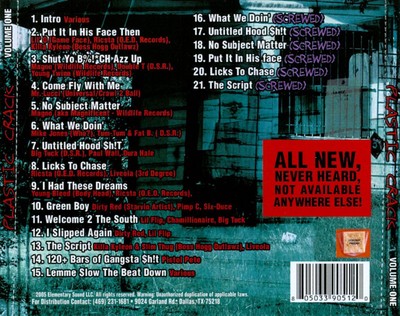 VARIOUS ARTISTS - PLASTIC CRACK, VOL. 1 [PA] NEW CD
