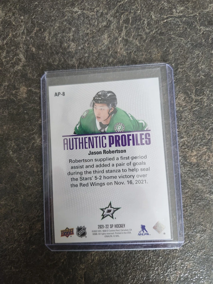 2021-22 SP Authentic Profiles 24/99 Jason Robertson Card# AP-8 - Image 2 of 2