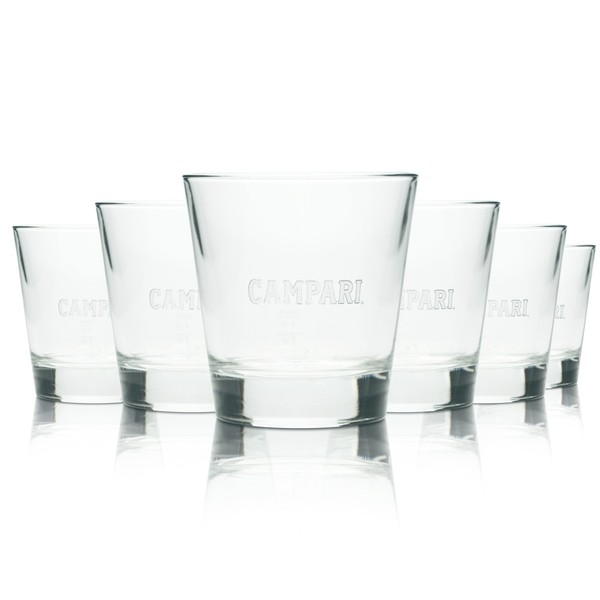 6X Campari LiköR Glas 0,2L Tumbler Becher Longdrink Aperitif Wermut GläSer Bar-image