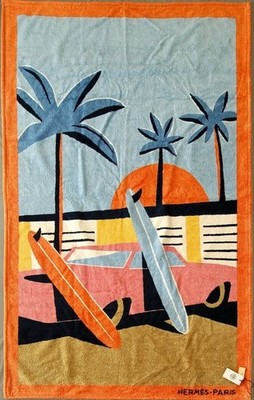 Hermes Beach Bath Towel Apres la Vague Surf Floor Mat Blanket