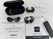 Bose Sport Earbuds 427929 BLK Bluetooth Headphones Charging Case ORIGINAL Owner
