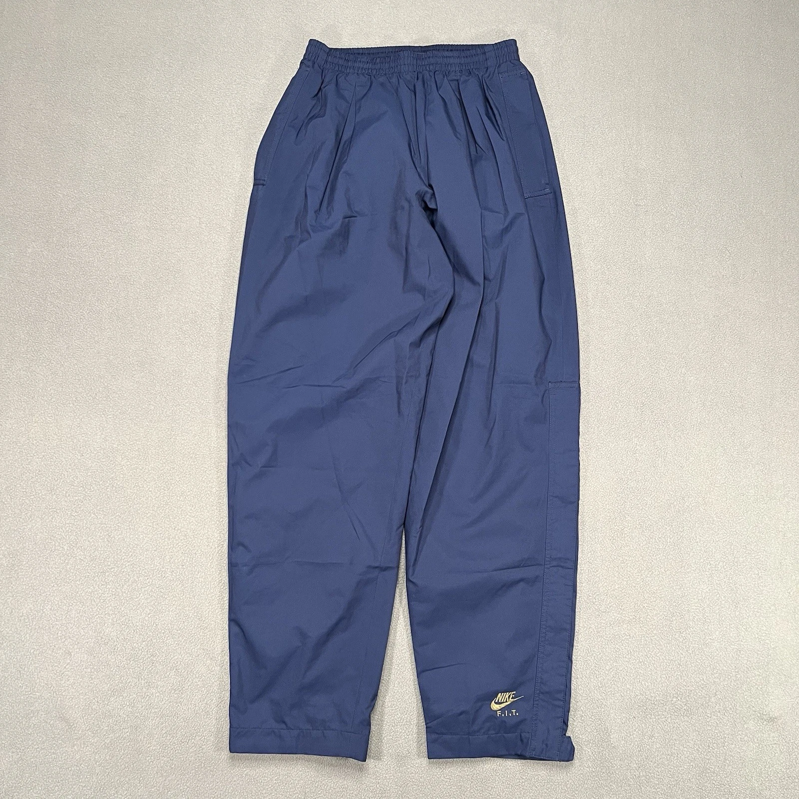 Nike Golf Pants Mens Medium Navy Ankle Zip Rain Performance Trousers Over-Pants