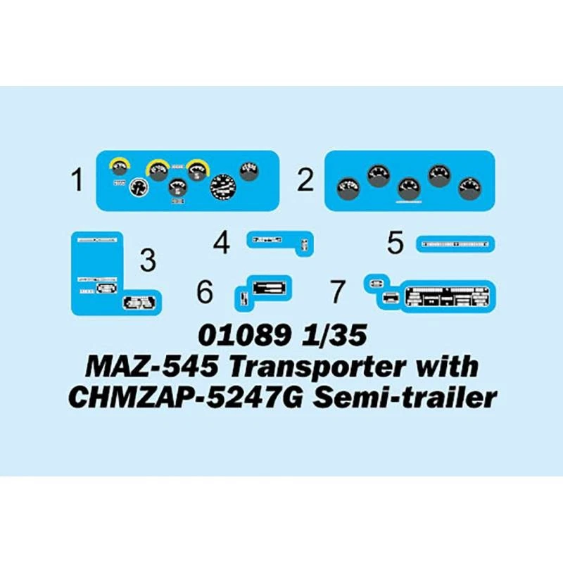 Modellino Camion Porta-Char Maz-545 Trasporto Con Chmzap-5247g Semi-Rimorchio Tr - Immagine 3 di 4