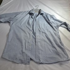 Michael Kors Men Dress Shirt 17.5 32/33 Light Blue Non Iron Button Up Shirt
