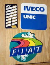 lot 3 autocollants stickers FIAT - IVECO - UNIC - OLIO