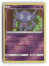Sableye Reverse Holo Uncommon Lost Thunder 96/214 Pokemon Lightly Played