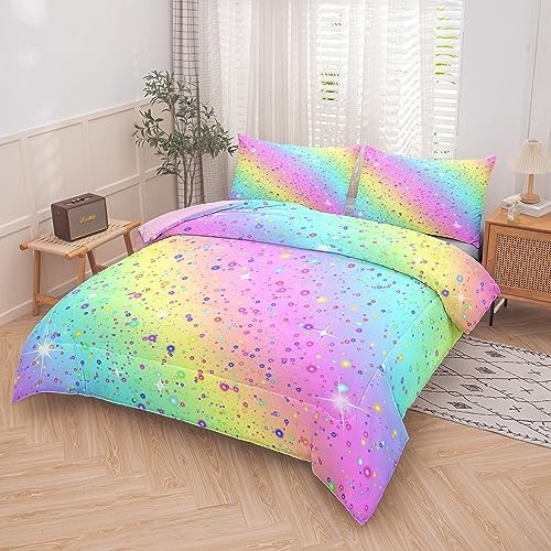 5 Pcs Rainbow Comforter Set Full, Full Size Bedding Full (5 pcs) Tie Dye 06 - Picture 3 of 7