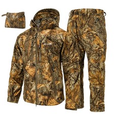 AYIN Camo Hunting Rain Suit Silent Breathable Waterproof Jacket Pants Camouflage