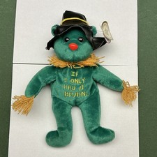 Celebrity Bears Scarecrow Beanbag Plush Wizard of Oz 'If I Only Had a Brain'