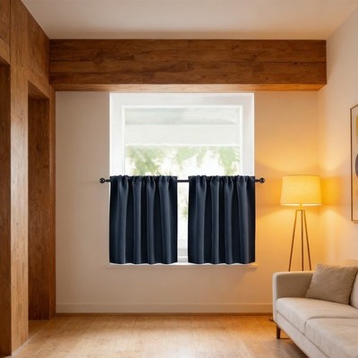 Sichtschutz Verdunkelungsvorhänge kurze Vorhänge kompaktes Design lichtblockierend