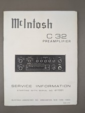MCINTOSH C32 Preamplifier Service manual D-31