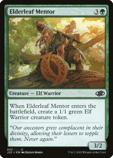 NM Elderleaf Mentor, MTG, Jumpstart 2022, Magic the Gathering, 652