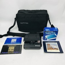 VTG Polaroid Spectra System SE Instant Film Camera Untested W/ Film, Bag, Etc