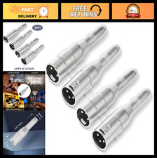 3 Pin XLR Male to 1/4" Female Audio Adapter - 4-Pack Professional Mic Cable Conn