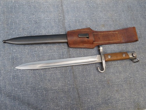 WWI  AUSTRIAN M1895 CEWG NCO BRIGHT BLADE BAYONET, SCABBARD & FROG EXCELLENT