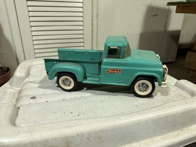 S-91 Vtg 1950/60'S PRESSED STEEL BUDDY L STEP PICK UP SPRING TRUCK MINT GREEN