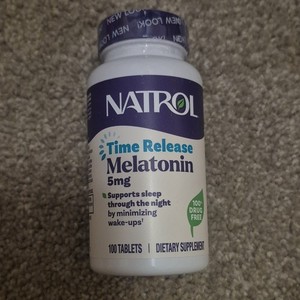 Natrol Time Release Melatonin 5mg 100 Tablets Sleep Aid with Vitamin B6