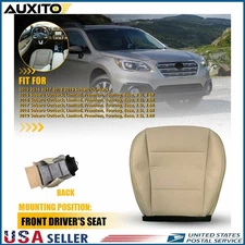 For 2015-2019 Subaru Outback Driver Perforated Leather Bottom Seat Cover TAN