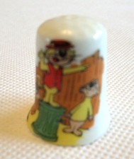 Novelty Hanna Barbera Thimble Bone China Top Cat and the Gang