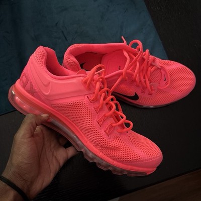 Nike Air Max 2013 Men s Low Top Lace-Up Sneakers Pink/Black Mesh Athletic