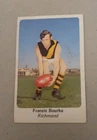 1971 SUNICRUST Bread VFL Card:  FRANCIS BOURKE (RICHMOND) #12 .... GC