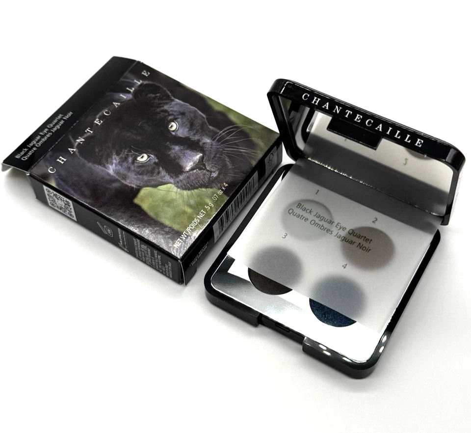 Chantecaille Limited Edition Black Jaguar Eye Shadow Quartet Palette New In Box - Image 3 of 4