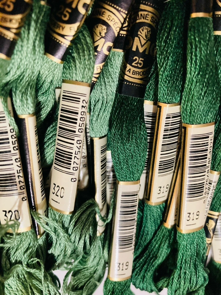 DMC Embroidery Floss Green+ Lot of 87 Skeins Mouline Special Cotton Variety #63 - Image 2 of 4