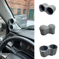 Universal Driver Left Side Pillar Trim 52mm Dual Gauge Pod Mount Gray Grey