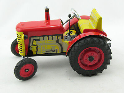 Blechspielzeug Traktor Anhänger rot von KOVAP 0430