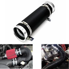 3" Flexible Cold Air Intake Pipe Inlet Hose Telescopic Tube Duct Inlet Silver