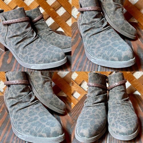 BLOWFISH Cool New LEOPARD Print Slouch BOOTIES Ankle Boots Size 8.5 - Picture 3 of 15