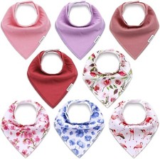 KiddyCare Baby Bibs for Drooling and Teething Baby Girls  Bandana Bibs