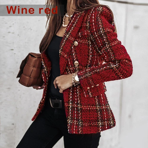 Women's Slim Blazer Formal OL Work Jacket Long Sleeve Outwear Suit Coat Tops - Bild 15 von 21