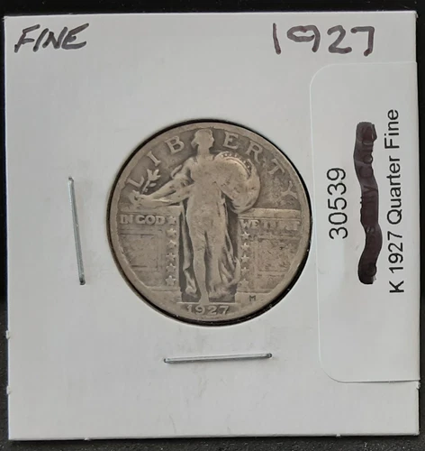 1927 STANDING LIBERTY SILVER QUARTER - FINE - 539